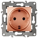 12-2102-14 Эл/ус ЭРА Розетка 2P+E Schuko со шторками, 16A-250В, IP20, Эра12, медь