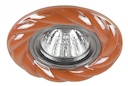 DK4 CH/СR Светильник ЭРА декор керамика "косичка" MR16, 12/220 V, хром/коралловый (50)
