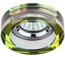 DK38 CH/MIX Светильник ЭРА декор  кругл "толст.стекло" MR16,12V/220V, 50W, хром/мультиколор (3/30/84