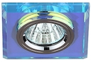 DK8 CH/PR Светильник ЭРА декор стекло квадрат MR16,12V/220V, 50W, хром/перламутр