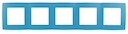 12-5005-28 Эл/ус ЭРА Рамка на 5 постов, Эра12, голубой