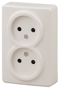 11-2202-02 Эл/ус ЭРА Розетка 2х2P, 16A-250В, IP20, ОУ, Эра Эксперт, сл.кость