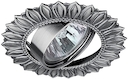 KL13A SN Светильник ЭРА литой пов. "солнышко" MR16,12V/220V, 50W сатин никел