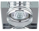 DK28 CH/WH Светильник ЭРА декор  квадрат "толстое стекло" MR16,12V/220V, 50W, хром/прозрачный (5/30/