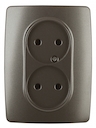 12-2107-13 Эл/ус ЭРА Розетка 2X2P, 16A-250В, IP20, Эра12, бронза