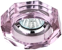 DK6 CH/PK Светильник ЭРА декор стекло объемный многогранник MR16,12V/220V, 50W, GU5,3 хром/розовый (
