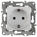 12-2102-01 Эл/ус ЭРА Розетка 2P+E Schuko со шторками, 16A-250В, IP20, Эра12, белый