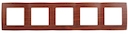 12-5005-08 Эл/ус ЭРА Рамка на 5 постов, Эра12, вишня