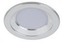 KL LED 15-7 WH/CH Светильник ЭРА светодиодный круглый "серебряная окантовка" 7W 4000K, белый/серебро d90