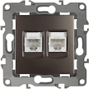 12-3109-13 Эл/ус ЭРА Розетка комбинированная RJ45+RJ11, IP20, Эра12, бронза