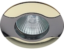 KL18 GU/G Светильник ЭРА литой  "волна" MR16,12V/220V, 50W черный металл/золото