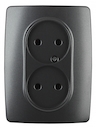 12-2107-05 Эл/ус ЭРА Розетка 2X2P, 16A-250В, IP20, Эра12, антрацит