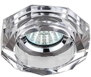 DK6 CH/SL Светильник ЭРА декор стекло объемный многогранник MR16,12V/220V, 50W, GU5,3 хром/зеркальн