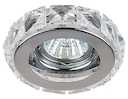 DK65 CH/WH Светильник ЭРА декор "окантовка кристалл"MR16,12V/220V, 50W, GU5,3, хром/прозрачный (3/30