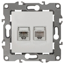 12-3109-01 Эл/ус ЭРА Розетка комбинированная RJ45+RJ11, IP20, Эра12, белый