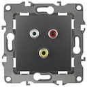 12-3113-12 Эл/ус ЭРА Розетка RCA, IP20, Эра12, графит