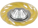 DK4 CH/YL Светильник ЭРА декор керамика "косичка" MR16, 12/220 V, хром/желтый