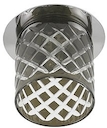 DK54 CH/TEA Светильник ЭРА декор cтекл.стакан "ромб" G9,220V, 40W, хром/чай