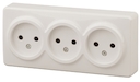 11-2207-02 Эл/ус ЭРА Розетка 3х2P, 16A-250В, IP20, ОУ, Эра Эксперт, сл.кость