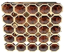 DK35 GD/T Светильник ЭРА декор "соты" MR16,12V/220V, 50W,  золото/янтарь