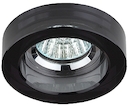 DK38 CH/BK Светильник ЭРА декор  кругл "толст.стекло" MR16,12V/220V, 50W, хром/черный
