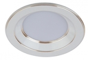 KL LED 15-9 WH/GD Светильник ЭРА светодиодный круглый"золотая окантовка" 9W 4000K, белый/золото d120