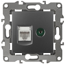 12-3110-12 Эл/ус ЭРА Розетка комбинированная RJ45+TV, IP20, Эра12, графит