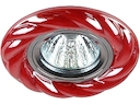 DK4 CH/R Светильник ЭРА декор керамика "косичка" MR16, 12/220 V, хром/красный