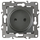 12-2105-12 Эл/ус ЭРА Розетка 2P, 16A-250В, IP20, Эра12, графит