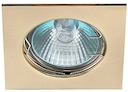 KL2 GD Светильник ЭРА литой квадрат MR16,12V, 50W золото (1/100)