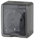 11-2401-03 Эл/ус ЭРА Розетка 2P+E IP54, 16A-250В, ОУ, Эра Эксперт, серый