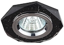DK5 СH/BK Светильник ЭРА декор стекло многогранник MR16,12V/220V, 50W, GU5,3 черн блеск/хром (5/50/1