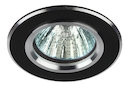 KL58 SL/BK Светильник ЭРА литой  "алюминевый " MR16,12V/220V, 50W  серебро/черный