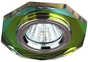 DK5 СH/MIX Светильник ЭРА декор стекло многогранник MR16,12V/220V, 50W, GU5,3 мультиколор/хром (50/1