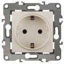 12-2101-02 Эл/ус ЭРА Розетка 2P+E Schuko, 16A-250В, IP20, Эра12, слоновая кость