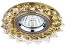 DK44 YL/WH/CH Светильник ЭРА декор "острые кристаллы" MR16,12V/220V, 50W, желтый/прозрачный/хром (5/