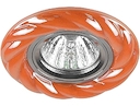 DK4 CH/СR Светильник ЭРА декор керамика "косичка" MR16, 12/220 V, хром/коралловый (50)