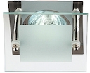 KL16  CH Светильник ЭРА литой  "с квадратным  стеклом" MR16,12V/220V, 50W хром