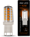 Лампа Gauss LED G9 AC185-265V 4W 2700K керамика 1/10/200