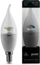 Лампа Gauss LED Candle Tailed-dim Crystal Clear E14 6W 4100K диммируемая 1/10/50