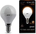 Лампа LED Globe E14 6.5W 3000K