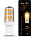 Лампа Gauss LED G9 AC185-265V 3W 2700K 1/20/200 диммируемая