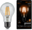 Лампа LED Filament A60 E27 6W 2700К 1/10/40