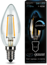 Лампа Gauss LED Filament Candle dimmable E14 5W 4100К 1/10/50