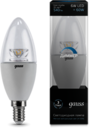 Лампа Gauss LED Candle-dim Crystal Clear E14 6W 4100К диммируемая 1/10/50