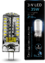 Лампа Gauss LED G4 AC150-265V 3W 4100K 1/20/200