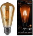 LED Filament ST64 E27 6W Golden 2400К 1/10/40 светодиодная лампа