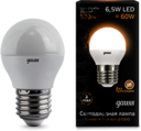 Лампа LED Globe E27 6.5W 3000K