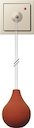 Oproepknop pneumatisch Gira F100 crème wit