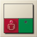 Kamermodule Oproep-/aanwez.knop Gira F100 crème wit
